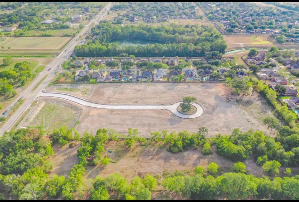 Aerial view of Magnolia Trails development